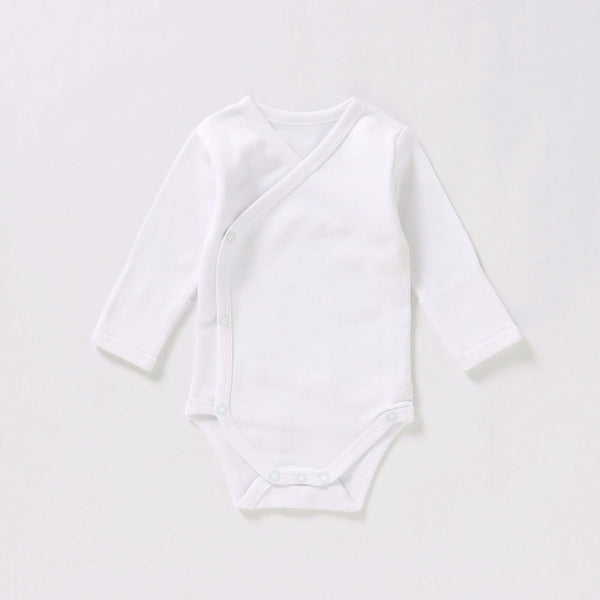 100% Organic Cotton Kimono style baby onesie