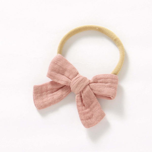 baby girl muslin headband nylon rope