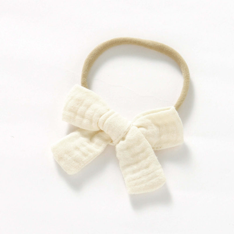 baby girl nylon rope muslin headband