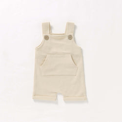 organic cotton baby french terry overall shorts