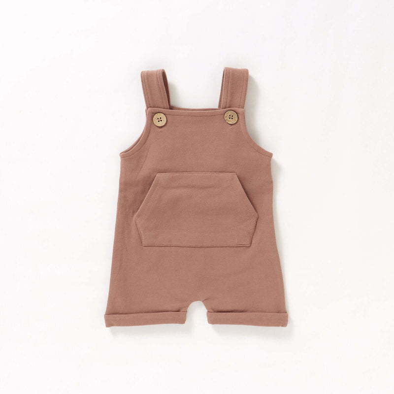 organic cotton baby french terry overall shorts