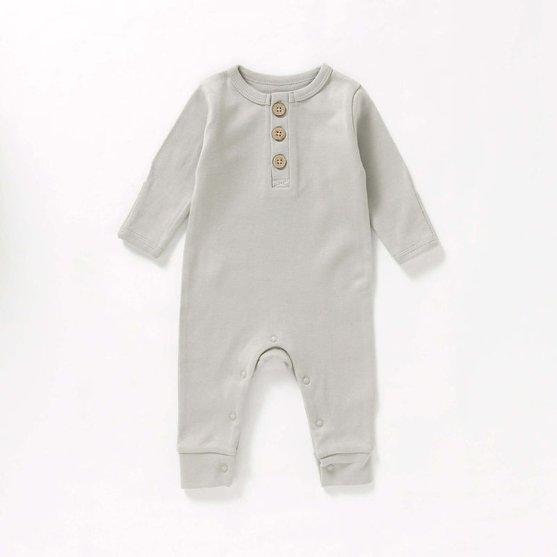 100% Organic Cotton Button-up Baby Romper